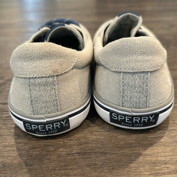 Sperry Little Boy 2 Gray Spinnaker Washable Canvas Boat Shoes - Picture 6 of 14